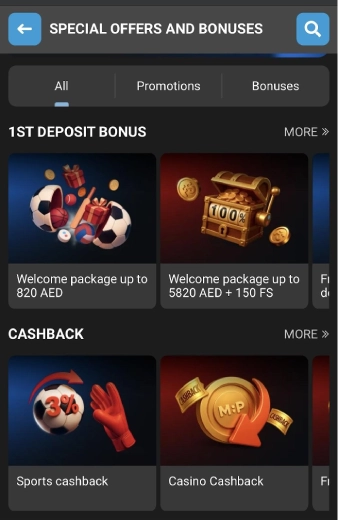 MegaPari Online Sportsbook: Bonuses