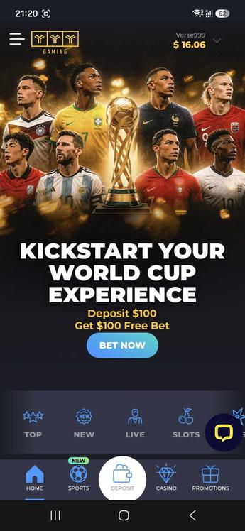 عرض كأس العالم في YYY Sport: أودع 100 دولار واحصل على رهان مجاني بـ 100 دولار